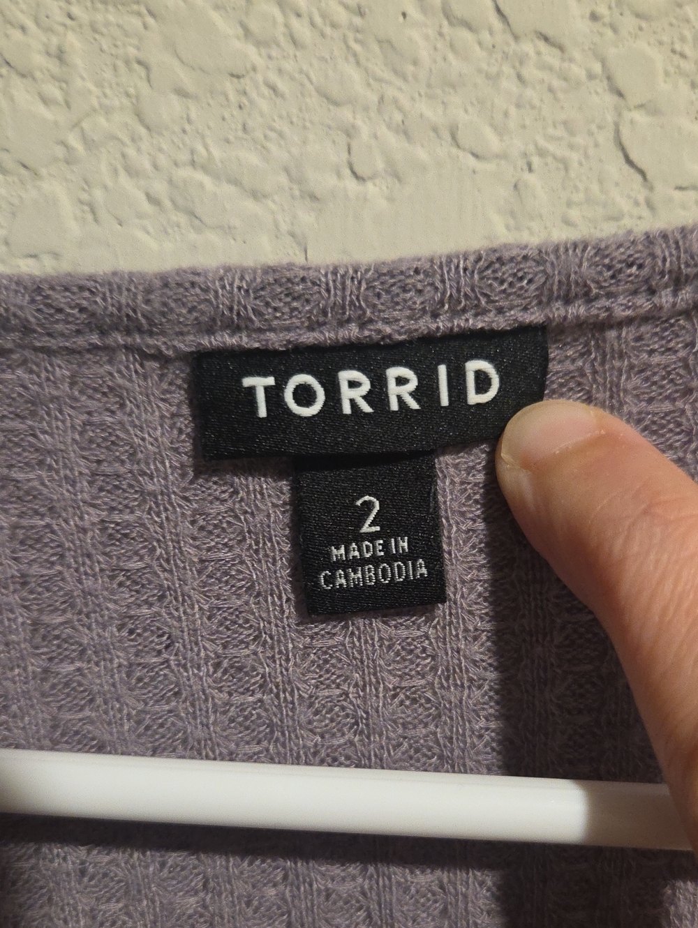 Torrid Dusty Lavender Ribbed Baby Doll Tee - Picture 2 of 3